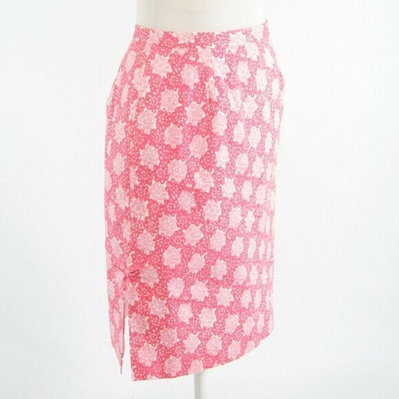 Tibi pink geometric A-line skirt 10 - Picture 3 of 8